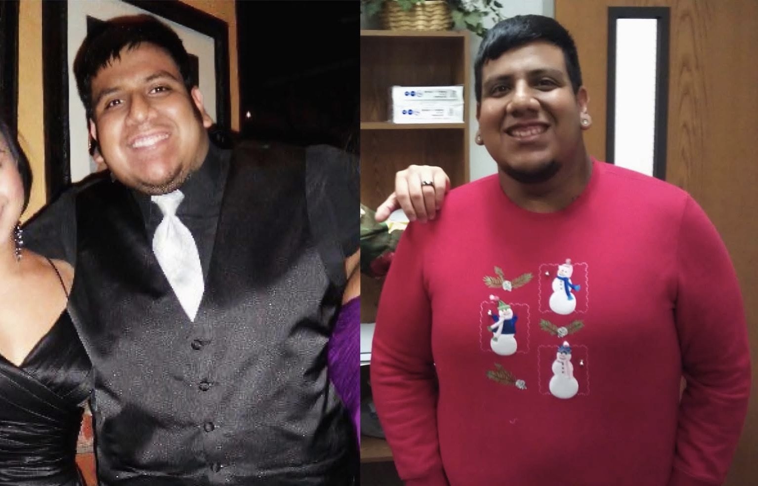 Adam before beginning his fitness journey
